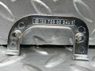 W123 Coupe right chrome door latch trim used OEM