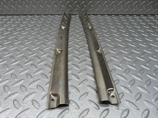 R129 SL folding top rail chrome trim cover pair used OEM