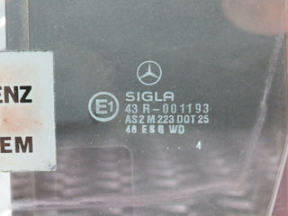 W124 front left door window glass used OEM