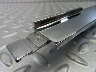 W116 number plate light holder chrome moulding used OEM
