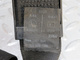 37164 Mercedes-Benz C126 420SEC Coupe Front Left Seat Belt No Buckle 1268606886