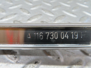 W116 rear right door chrome window channel used OEM