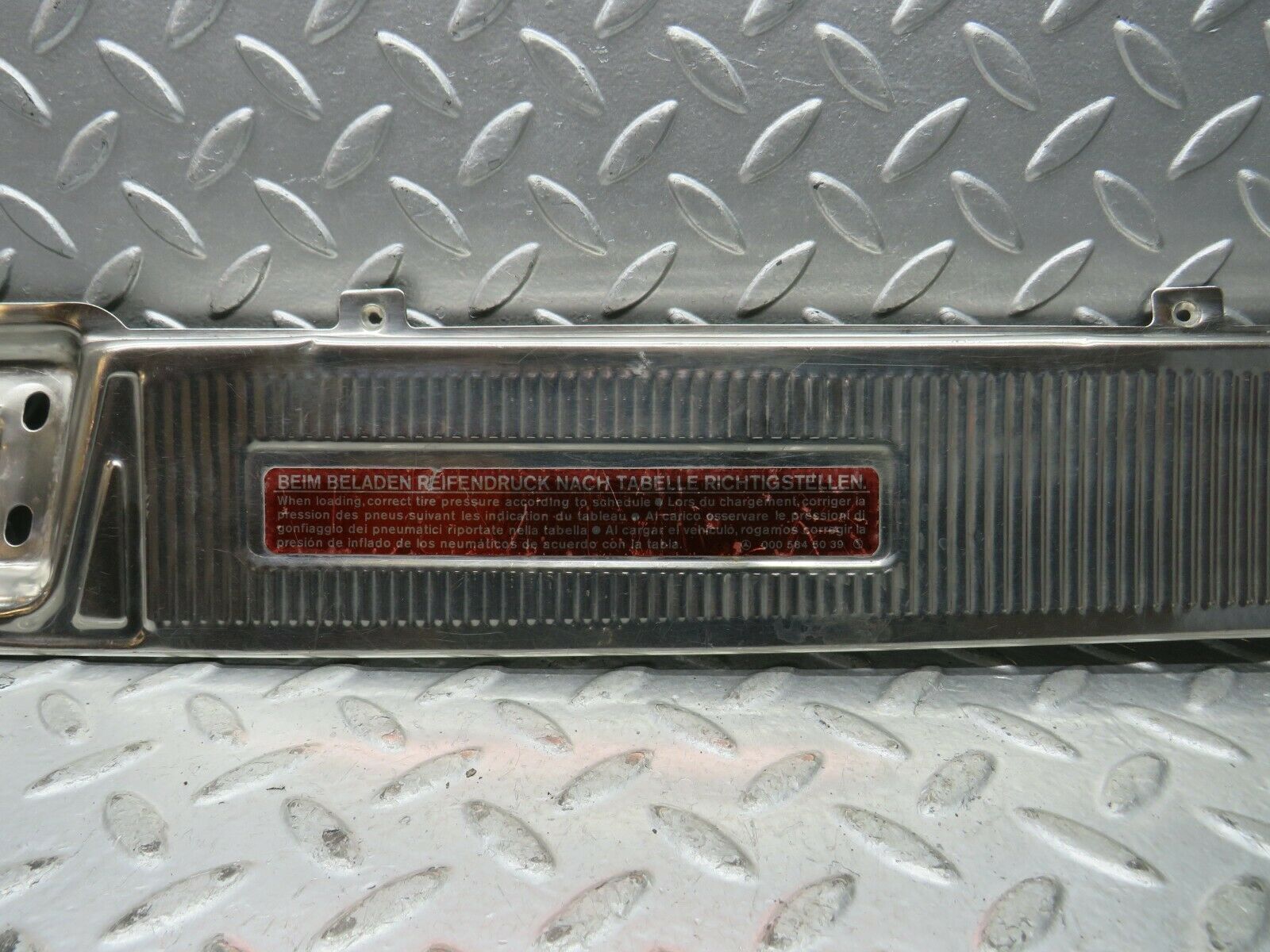 22204 Mercedes-Benz S123 280TE Wagon Trunk Ornamental Chrome Cover 1236681089