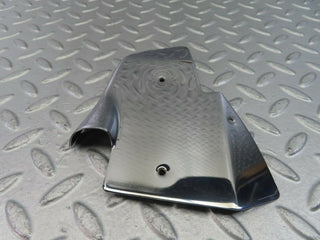 W123 Coupe b pillar chrome cover plate left side used OEM