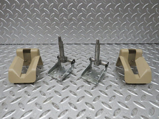 W124 Wagon rear seat hinge pair with cover used OEM
