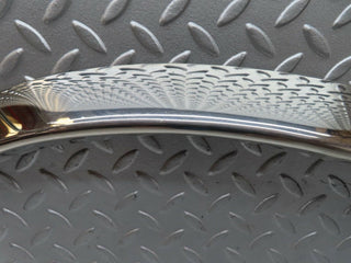 W116 front left wheel arch chrome trim used OEM