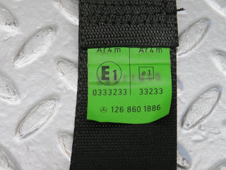 33833 Mercedes-Benz W201 190E 2.0L Rear Seat Belt Set With Buckles 1268601886