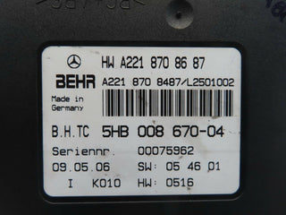 W221 a/c heater climate control module used OEM