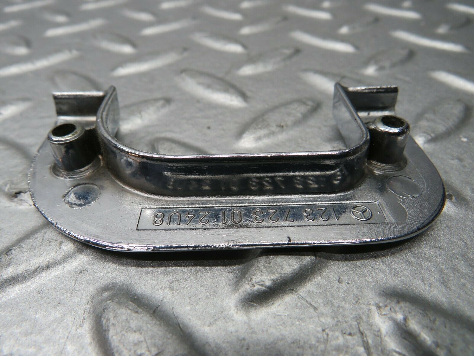 21972 Mercedes-Benz S123 280TE Wagon Left Chrome Door Latch Trim 1237230124