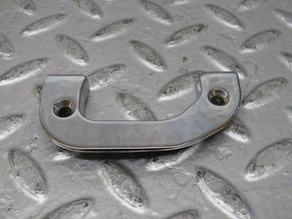 W116 left chrome door latch trim used OEM