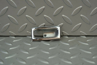 W123 Coupe door lock handle surround chrome used OEM