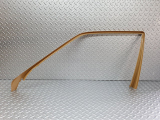 W124 front left door window frame trim palomino used OEM