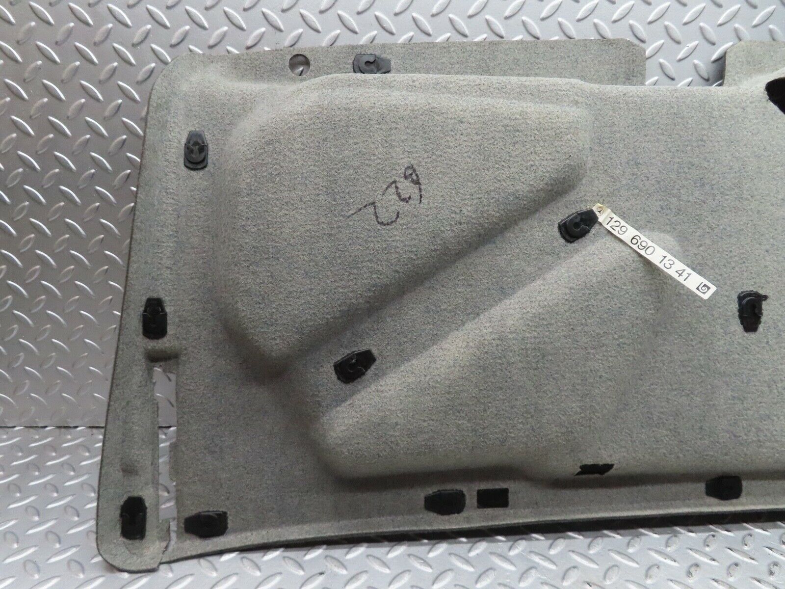 17092 Mercedes-Benz R129 300SL Coupe Interior Boot Lid Carpet Grey 1296901341