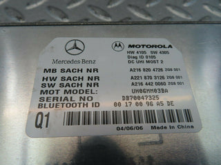 11185 Mercedes-Benz W221 S320 Bluetooth Control Module 2218703126/2118200885