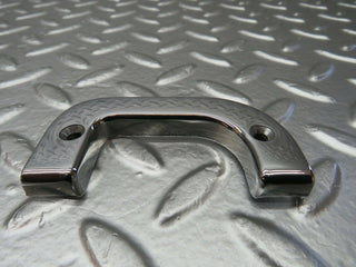 W123 right interior chrome door latch trim used OEM