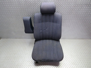 W123 front left passenger seat blue used OEM
