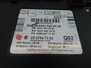 11084 Mercedes-Benz W221 S320 Rear Door Control Unit 2218702287