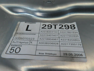 11167 Mercedes-Benz W221 S320 Rear Left Door Window Regulator 2218203102