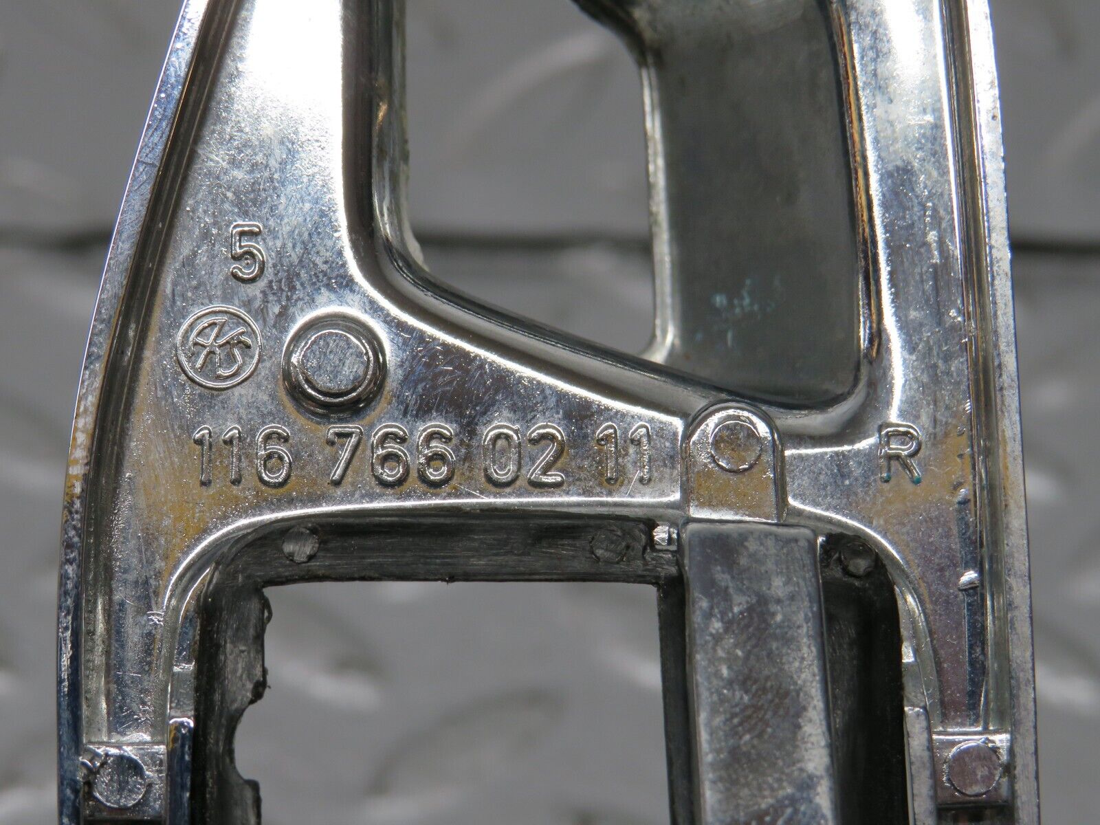 40597 Mercedes-Benz W123 300D Chrome Frame For Door Opener Right 1167660211