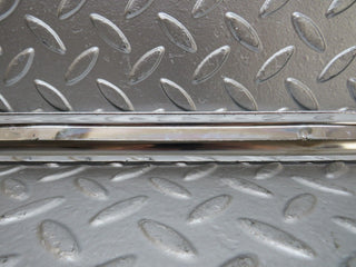 W116 front left door chrome trim used OEM