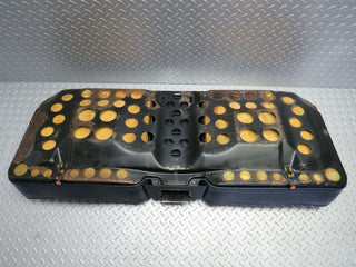 W123 Coupe rear seat bottom blue half leather used OEM