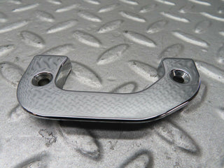 W116 left interior chrome door latch trim used OEM