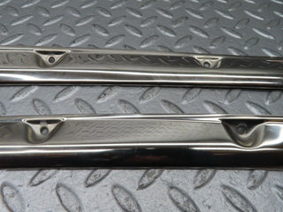R129 SL folding top rail chrome trim cover pair used OEM