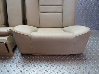 34414 Mercedes-Benz C126 380SEC Coupe Rear Seat Set Leather Beige 1249240123