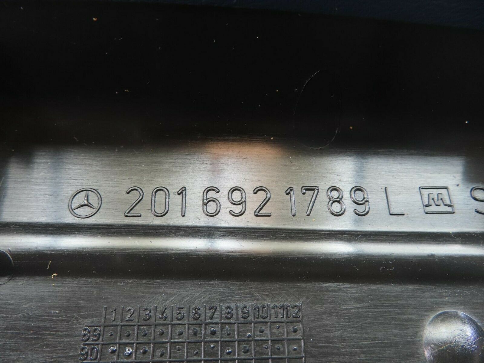 10324 Mercedes-Benz W201 190E B Pillar Cover Left Side Blue 2016921789