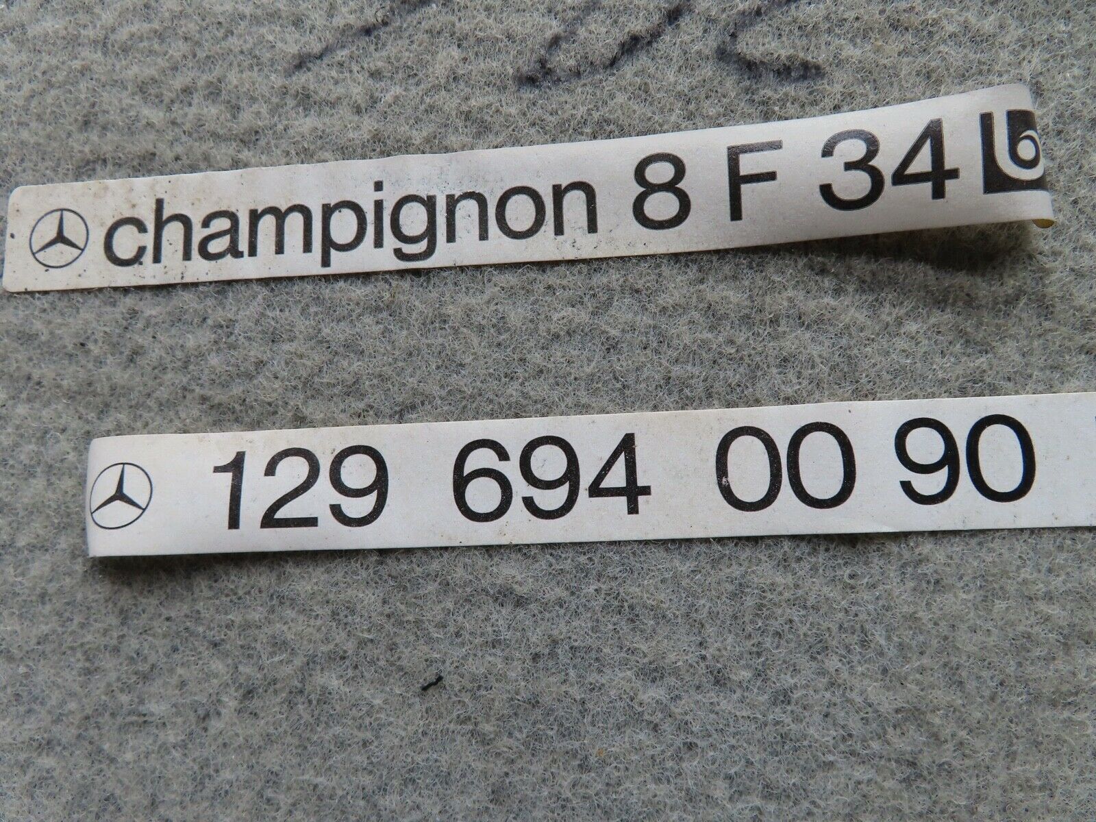 20006 Mercedes-Benz R129 300SL Coupe Boot Rear Carpet Cover Cream 1296940090