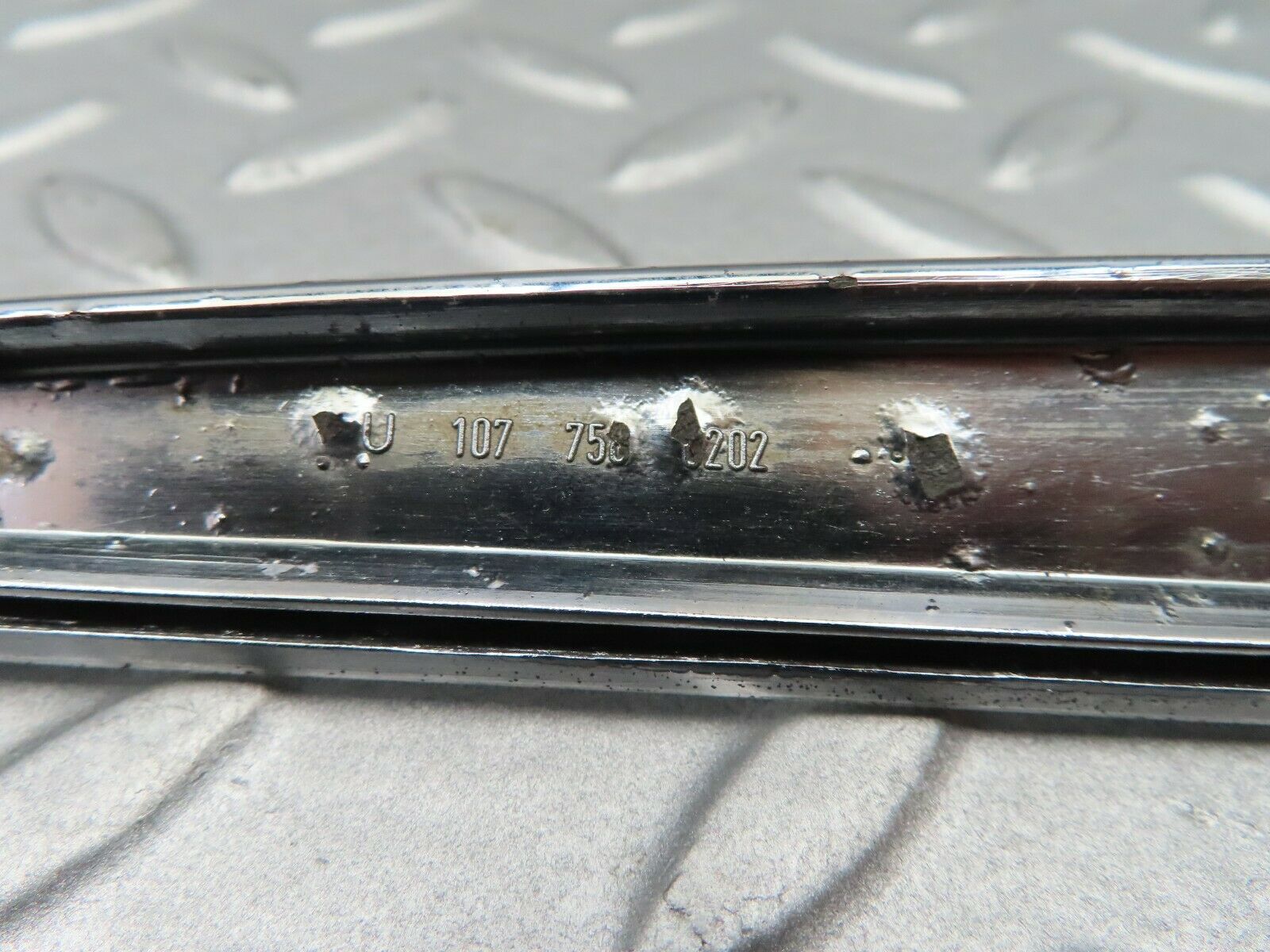 5171 Mercedes-Benz R107 350SL Coupe Trunk Chrome Handle Moulding 1077580202