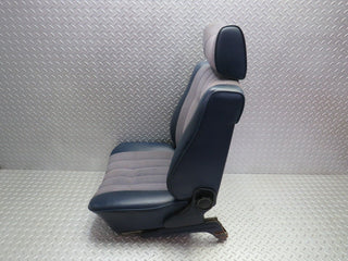 W123 front left passenger seat blue used OEM