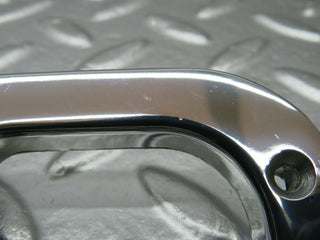W123 right interior chrome door latch trim used OEM