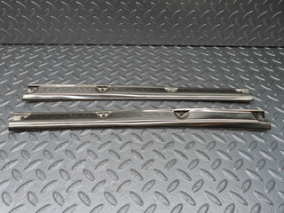 R129 SL folding top rail chrome trim cover pair used OEM