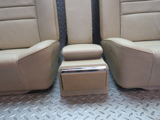 34414 Mercedes-Benz C126 380SEC Coupe Rear Seat Set Leather Beige 1249240123
