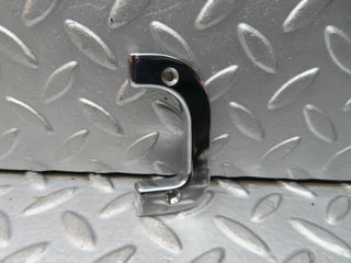 21491 Mercedes-Benz W126 300SE Left Chrome Door Latch Trim 1237230124