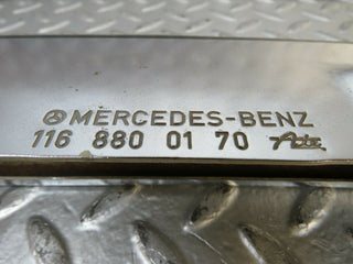 W116 front left upper bumper corner used OEM