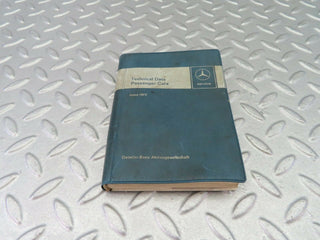 8023 Mercedes-Benz Technical Data Passenger Cars