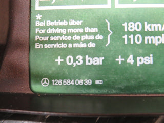 34361 Mercedes-Benz C126 380SEC Coupe Fuel Tank Flap Cap 1265840639