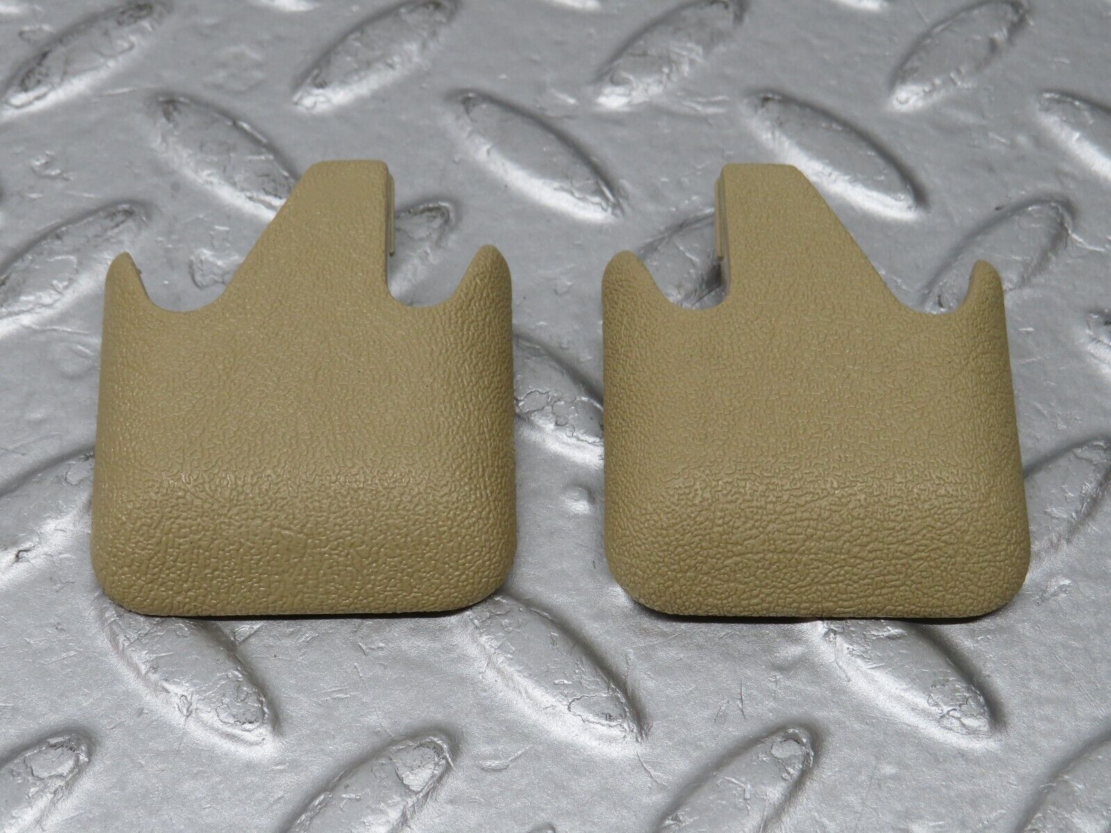 36717 Mercedes-Benz W201 190E 2.0L Front Seat Rail Trim Cover Pair Beige 1246842118 1246842218