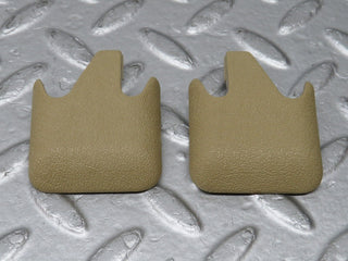 W201 Baby Benz front seat rail trim cover pair beige used OEM