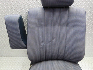 W123 front left passenger seat blue used OEM