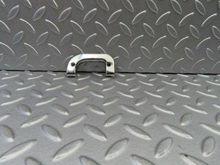 W123 left interior chrome door latch trim used OEM