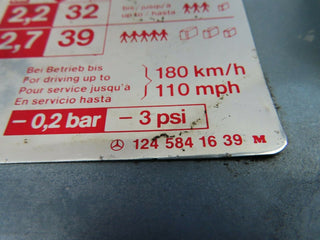 9323 Mercedes-Benz C124 300CE Coupe Fuel Tank Flap Cap 1245841639