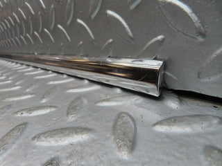 W123 front left door chrome moulding trim used OEM